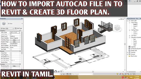 How To Import Auto Cad File In To Revit Create D Floor Plan Revit In