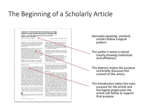 Anatomy of a Scholarly Journal Article