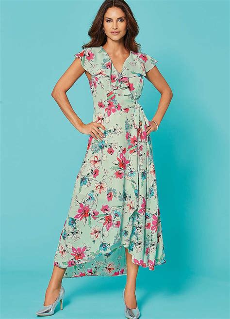 Kaleidoscope Ruffle Front Floral Print Dress 15H660FRSP Camila