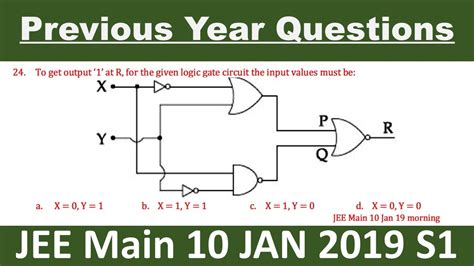 To Get Output 1 At R For The Given Logic Gate Circuit The Input