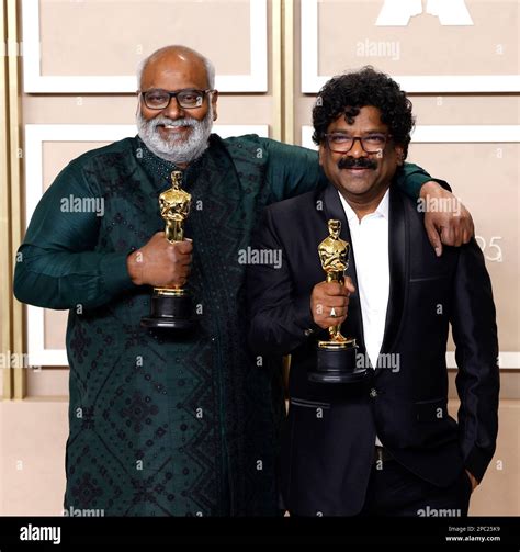 L R M M Keeravani And Chandrabose Winners Of The Award For Best