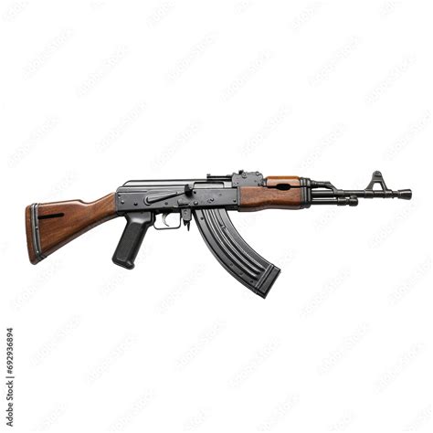 AK47 ON white background , png, transparent background Stock Photo ...