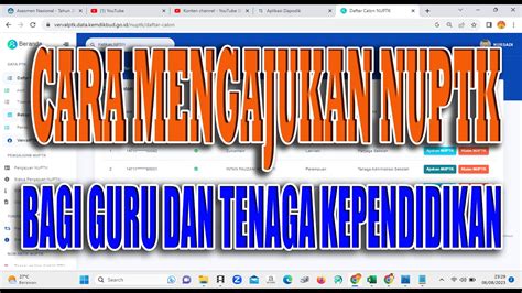 Cara Mengajukan NUPTK YouTube