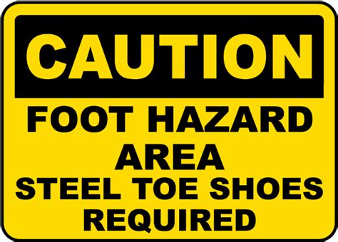 Steel Toe Shoes Required Sign I By Safetysign