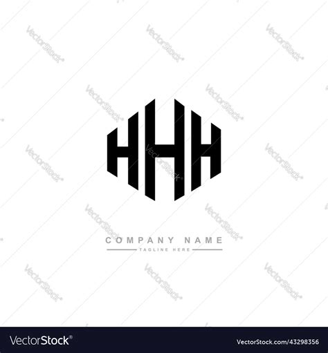 Hhh Letter Logo Design With Polygon Shape Vector Image