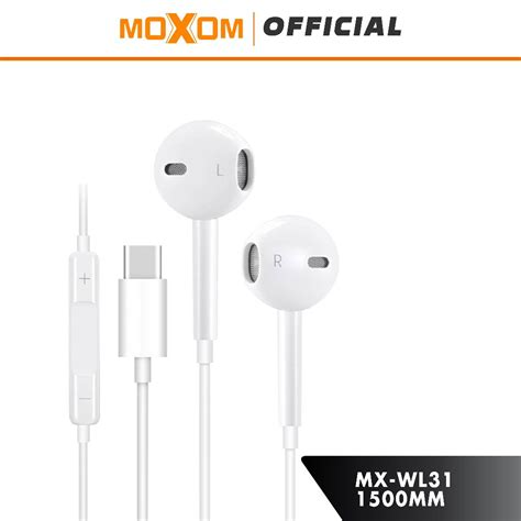 MOXOM MX WL31 Wired Earphone V5 0 Type C Earphone Superior Stereo Sound