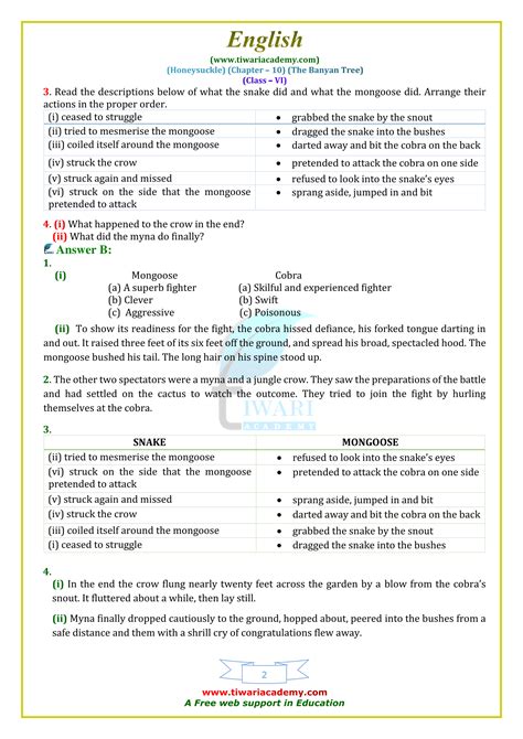 NCERT Solutions For Class 6 English Honeysuckle Chapter 10