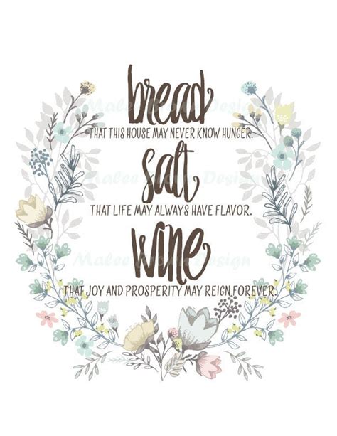 Bread Salt Wine It S A Wonderful Life Quote By Maleebrowndesign