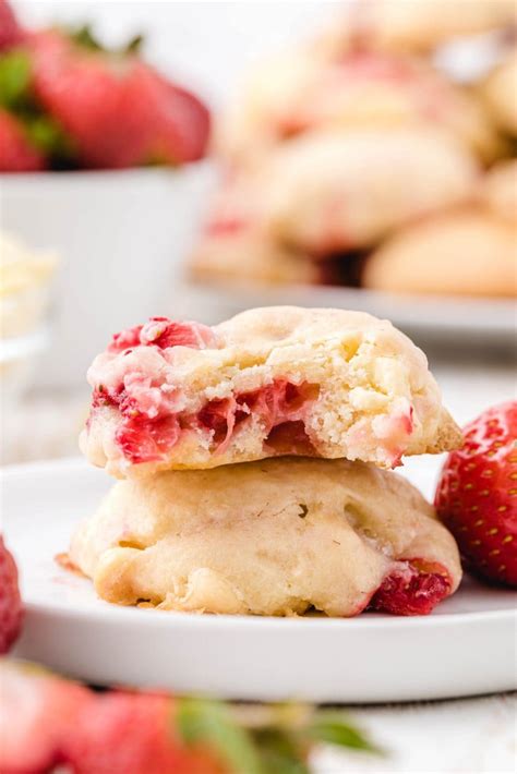 Strawberry Cream Cheese Cookies Princess Pinky Girl