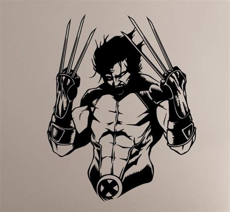 Wolverine Wall Decal Vinyl Sticker Wall Sign Stencil Superhero - Etsy