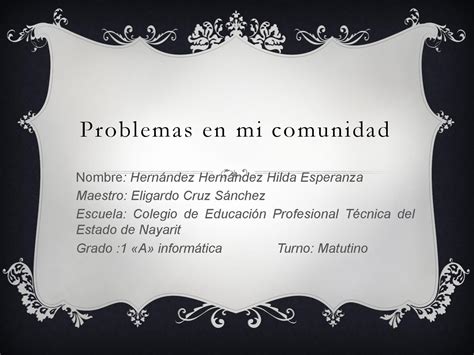 Problemas En Mi Comunidad By Hilda Issuu