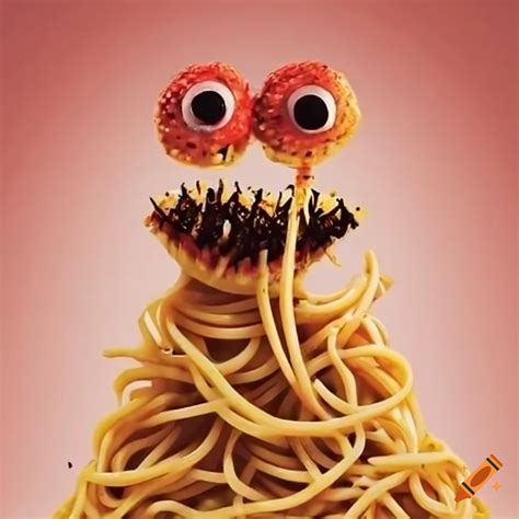 Spaghetti Monster Eating Spaghetti