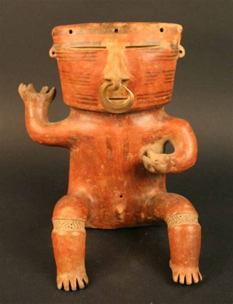 Figura Antropomorfa Masculina Cultura Quimbaya Materiales Cer Mica