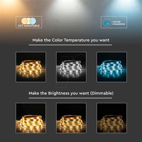 VT-2628: Smart Light, LED strip, RGB+CCT, Wi-Fi WLAN, 5 m at reichelt ...