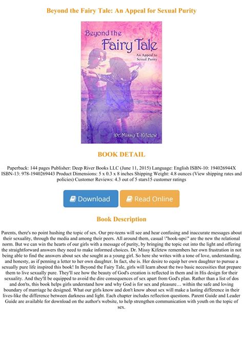 [DOWNLOAD -PDF-] Beyond the Fairy Tale: An Appeal for Sexual Purity