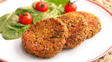 Tortitas De Lenteja Hamburguesa Vegetariana Muy Fácil Y Nutritiva