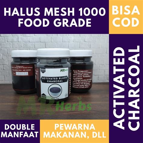 Jual Activated Charcoal Food Grade Karbon Arang Aktif Makanan Minuman