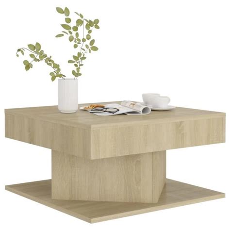 Atyhao Table Basse Ch Ne Sonoma X X Cm Agglom R Cdiscount