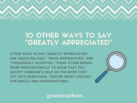 10 Other Ways To Say Greatly Appreciated