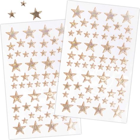 Puffy Gouden Sterren Stickers Stickervellen Kaarten Maken