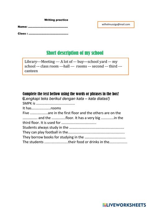 Describing Place Online Pdf Worksheet Live Worksheets