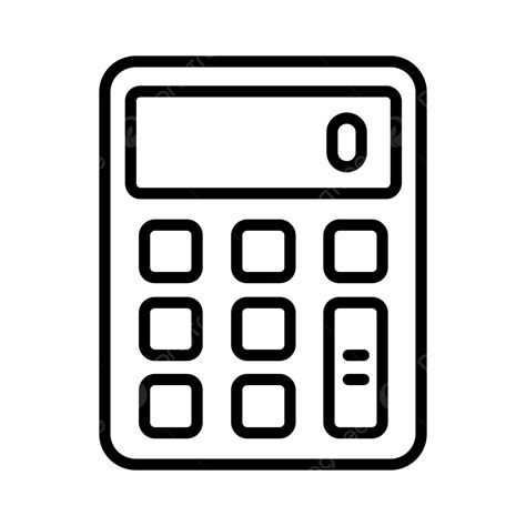 Icono De Línea De Calculadora Vector PNG dibujos Calcular Cálculo