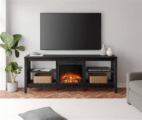 WAMPAT Fireplace TV Stand 75 Inch Electric Fireplace Entertainment