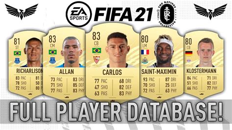 Fifa 21 Database Official Top 1000 Player Ratings Reveal Fifa 21