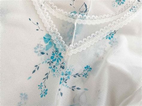S Full Slip Negligee Vintage Floral Lingerie Wo Gem