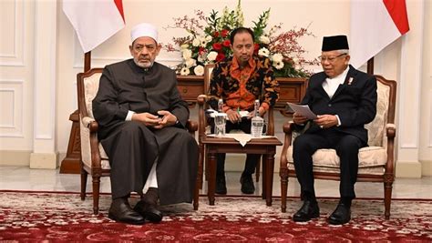 Wapres Bertemu Grand Syekh Al Azhar Sepakat Lawan Islamofobia