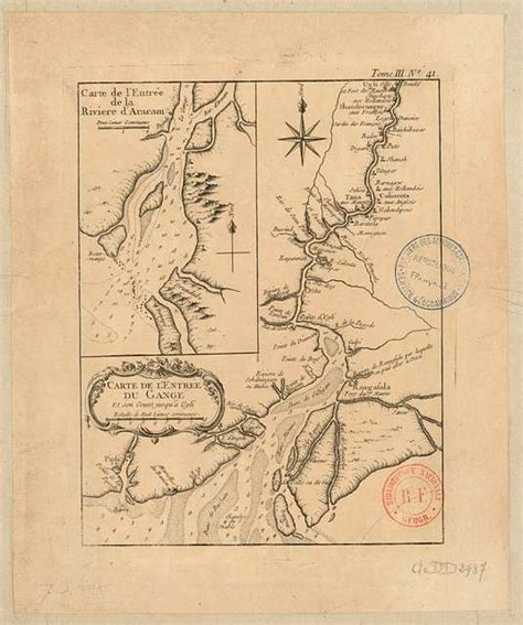 Carte de l entrée du Gange et son cours jusqu à Ugli Carte de l