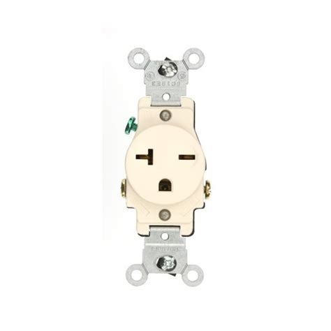 Toma Corriente Sencillo De V De Color Blanco Leviton