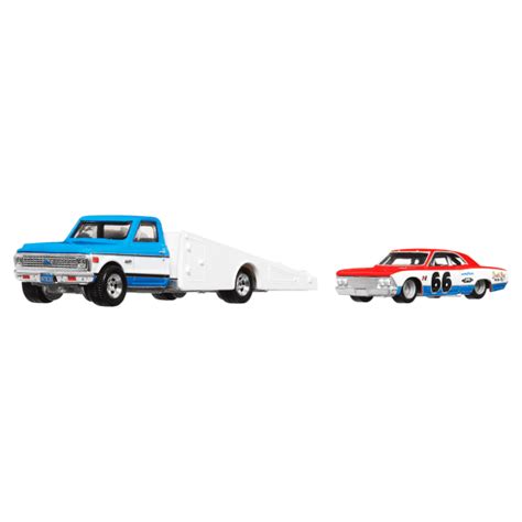 Hot Wheels Collector Vehículo de Colección Auto Transportador Chevy Square Body 66 Chevelle