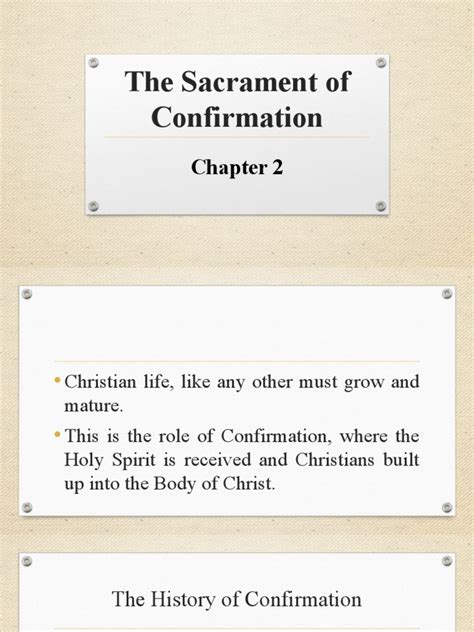 The Sacrament of Confirmation | PDF | Confirmation | Baptism