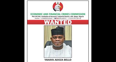 Efcc Declares Former Kogi Governor Yahaya Bello Wanted Over N802