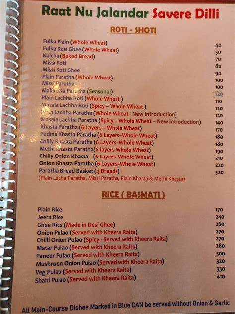 Menu At Kapoors Cafe Banjara Hills Hyderabad 5th Floor