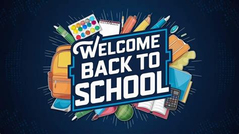 poster      school   blue background