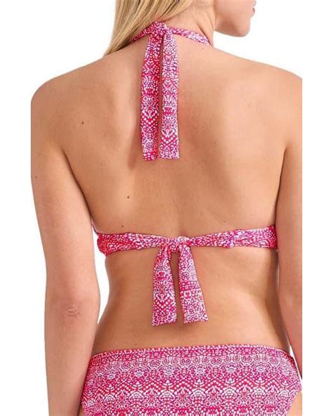 Tommy Bahama Island Cays Point Reversible Halter Bikini Top In Pink Lyst