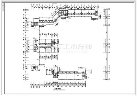 某五层中学教学楼综合楼建施cad图，共十六张教育建筑土木在线