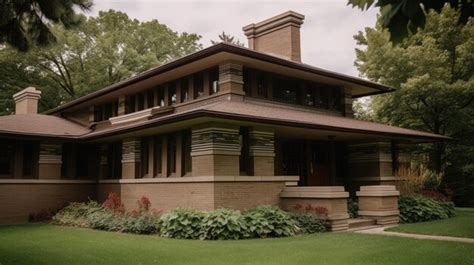 Diseño de arquitectura del hogar en estilo art deco con ventanas