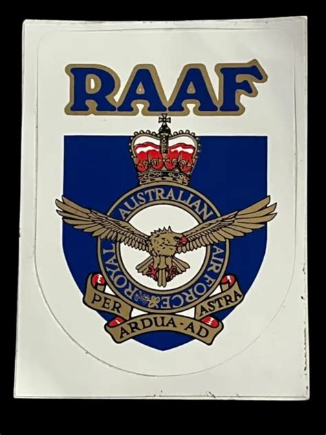 Gold Raaf Royal Australian Air Force Sticker Motto Per Ardua Ad Astra