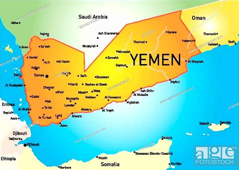 Vector Color Map Of Yemen Stock Vector Vector And Low Budget Royalty