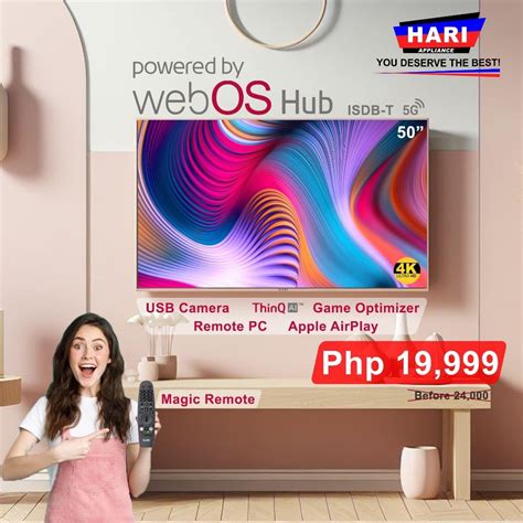 Hari Tv 50inch Powered By Webos Thinq Ai Shopee Philippines