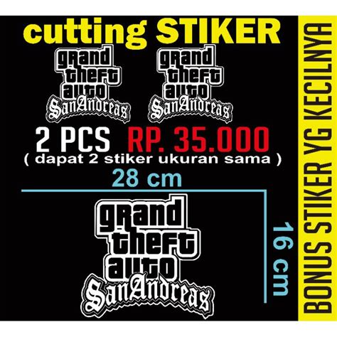 Jual Cutting Stiker LOGO GTA Shopee Indonesia