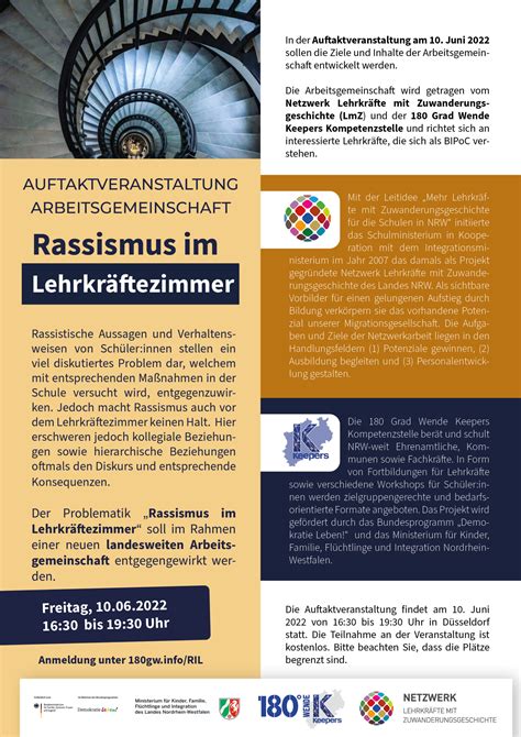 Rassismus im Lehrkräftezimmer Auftaktveranstaltung Lehrkräfte mit