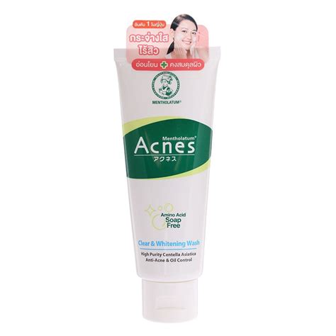 โฟมลางหนา Mentholatum Acnes Clear Whitening Face Wash Shopee Thailand