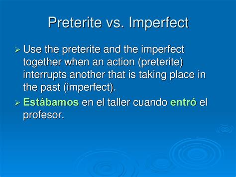 Preterite Vs Imperfect Ppt Descargar