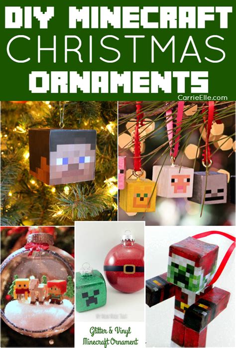 DIY Minecraft Ornaments - Carrie Elle