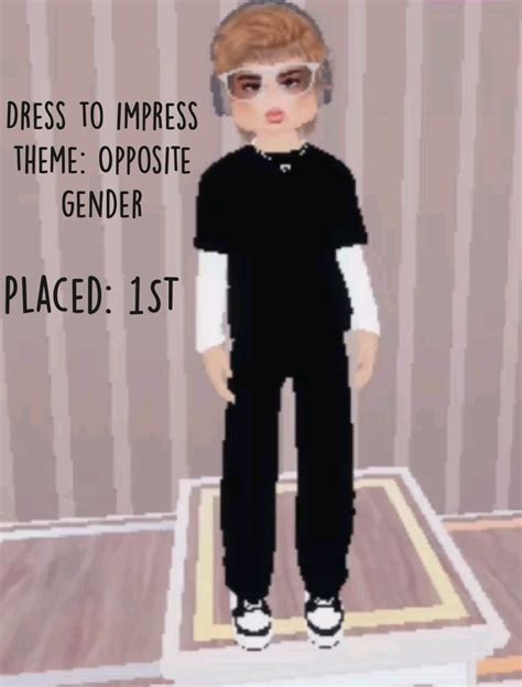 Dress To Impress Theme Opposite Gender Placed 1st ⁠ ⁠ꈍ⁠ᴗ⁠ꈍ⁠roblox In 2024 Dress To