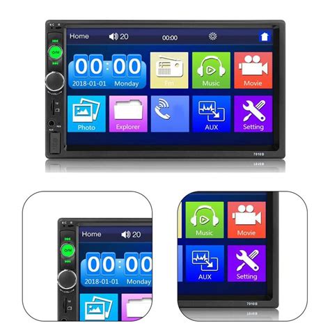 2 din rádio do carro 7 polegadas de alta definição Grandado